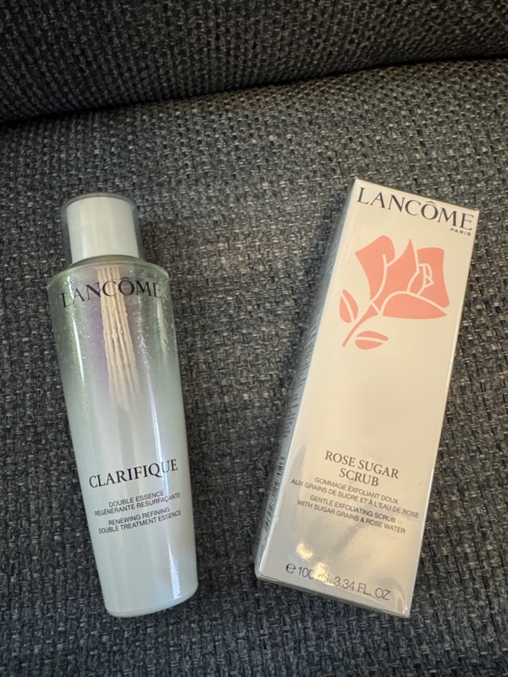 Lancome Clarifique & Rose Sugar Scrub Duo - White/Pink